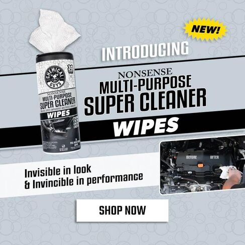 Chemical Guys Nonsense All Purpose Cleaner Wipes - 30 Count Canister For Car Interior And Exterior - Safe On Vinyl, Rubber, Plastic, Leather, Carpet, Upholstery, And More - Residue-Free Cleaning Power in Saudi Arabia
