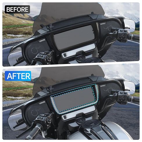 غطاء داخلي للوحات العدادات مزود بغطاء لقياس السرعة ومقياس السرعة متوافق مع ملحقات Street Glide 2024 FLHX FLHXSE، Harley CVO Street Glide ST Street Glide 2024، ألياف الكربون in Saudi Arabia