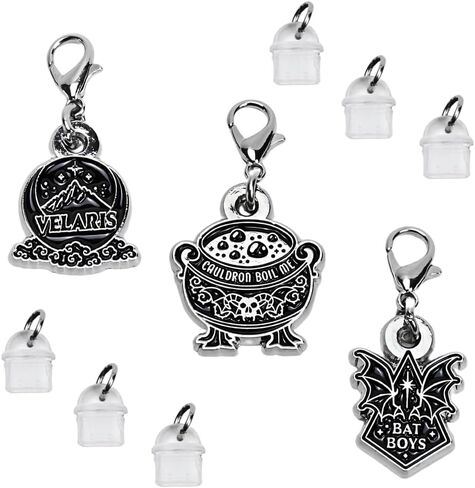 ConQuest Journals A Court of Thorns and Roses Bookish Charger Port Charms 3-Pack, 3 USB-C & 3 Lightning-Compatible Dust Plugs, Phones, Tablets & E-Readers, Officially Licensed Sarah J. Maas Collection in Saudi Arabia