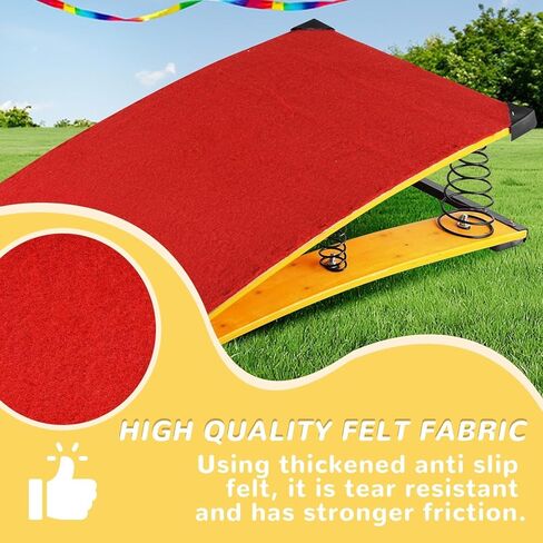 XIJIXILI Gymnastics Springboard for Kids Vaulting Training Fitnes Playing, Portable Curved Spring Board, Children's Springboard Combination, Gymnastics Equipment Suitable for Vaulting and Playing Basketball in Saudi Arabia