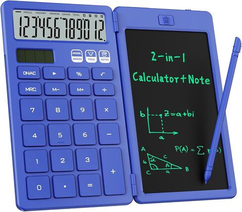 آلة حاسبة مكتبية مع آلات حاسبة LCD قابلة للمسح، الآلات الحاسبة الأساسية لسطح المكتب من ROATEE للمدرسة المتوسطة، جيب لطيف، آلة حاسبة بسيطة، ملحقات مكتب المكتب، لوازم المكتب المنزلي، زر كبير أساسي in Kuwait