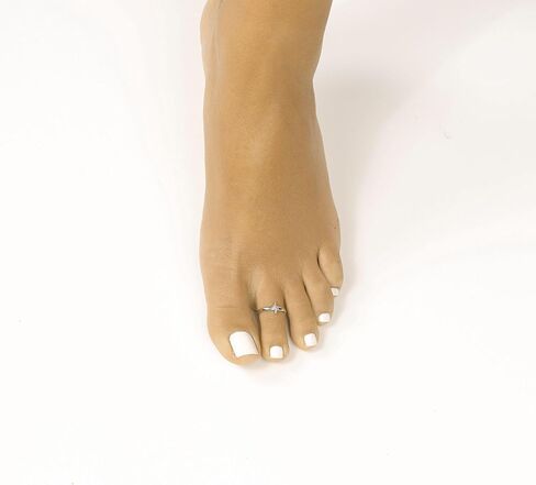 Lavari Jewelers 1/50 Carat Natural Diamond Lightning Bolt Toe Ring for Women I 925 Sterling Silver Toe Ring for Her (H-I, I2-I3, 0.03 cttw) Adjustable Open Toe Band I One Size Fits Most Toes in Saudi Arabia
