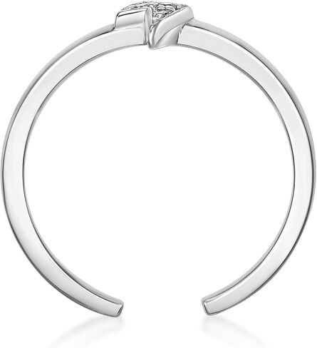 Lavari Jewelers 1/50 Carat Natural Diamond Lightning Bolt Toe Ring for Women I 925 Sterling Silver Toe Ring for Her (H-I, I2-I3, 0.03 cttw) Adjustable Open Toe Band I One Size Fits Most Toes in Saudi Arabia