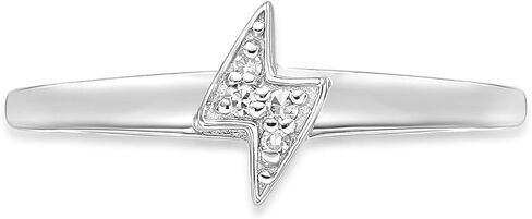 Lavari Jewelers 1/50 Carat Natural Diamond Lightning Bolt Toe Ring for Women I 925 Sterling Silver Toe Ring for Her (H-I, I2-I3, 0.03 cttw) Adjustable Open Toe Band I One Size Fits Most Toes in Saudi Arabia