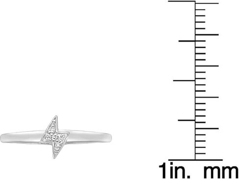 Lavari Jewelers 1/50 Carat Natural Diamond Lightning Bolt Toe Ring for Women I 925 Sterling Silver Toe Ring for Her (H-I, I2-I3, 0.03 cttw) Adjustable Open Toe Band I One Size Fits Most Toes in Saudi Arabia