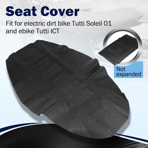 غطاء مقعد لدراجة Tuttio Soleil 01 الكهربائية Drit، غطاء مقعد مخطط واسع غير قابل للانزلاق مقاوم للماء لدراجة نارية Tutti الكهربائية in Kuwait