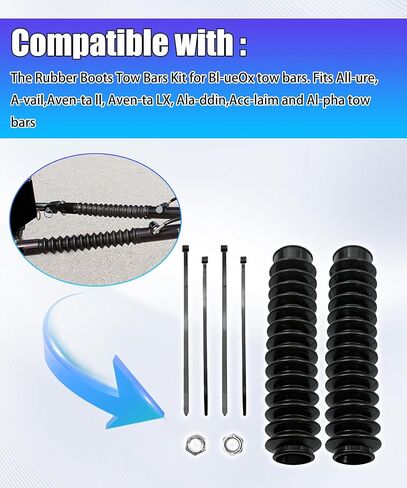 Tow Bar Rubber Boots Replacement Kit BX88384 Compatible with Avail, Aventa Ii, Allure, Aventa Lx, Aladdin, Alpha and Acclaim Tow Bars in Kuwait