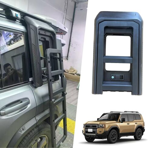 Foldable Liftable Ladder Roof Rack Access Fits for Toyota Land Cruiser Prado LC250 J250 2024-2026 in Kuwait