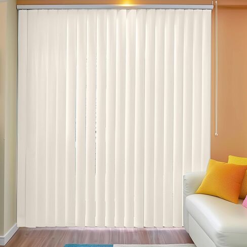 شريحة بديلة للمكفوفين العمودية من مادة PVC PVC مقاس 82 1/2 × 3 1/2 (2 PK، عاجي) in Kuwait