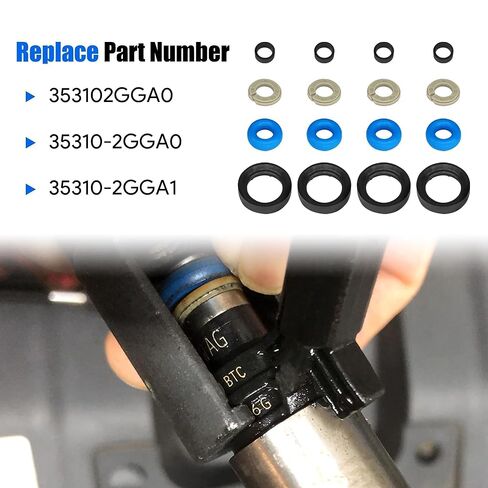 4 Sets Fuel Injector Seal Repair O-Ring Kit Fit for Hyundai Sonata 2.4L 2015 2016 2017 for Kia Sorento 2.4L 2016 2017 2018 Replace# 353102GGA0 35310-2GGA0 35310-2GGA1 in Saudi Arabia