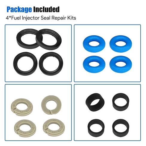4 Sets Fuel Injector Seal Repair O-Ring Kit Fit for Hyundai Sonata 2.4L 2015 2016 2017 for Kia Sorento 2.4L 2016 2017 2018 Replace# 353102GGA0 35310-2GGA0 35310-2GGA1 in Saudi Arabia