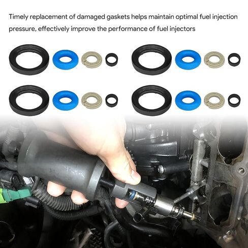 4 Sets Fuel Injector Seal Repair O-Ring Kit Fit for Hyundai Sonata 2.4L 2015 2016 2017 for Kia Sorento 2.4L 2016 2017 2018 Replace# 353102GGA0 35310-2GGA0 35310-2GGA1 in Saudi Arabia