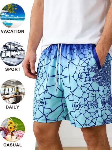 Men's Casual Shorts, Lightweight Quick-Dry Travel & Sports Shorts, Machine Washable, Streetwear Style in Saudi Arabia