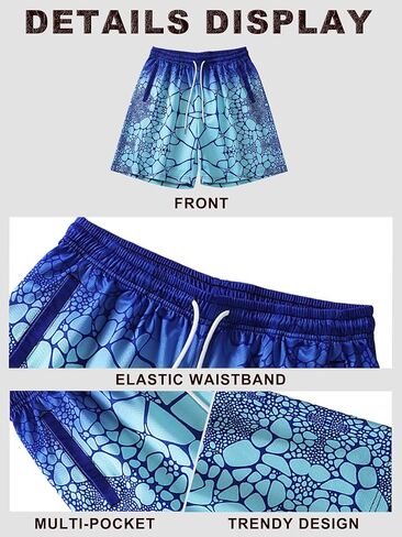 Men's Casual Shorts, Lightweight Quick-Dry Travel & Sports Shorts, Machine Washable, Streetwear Style in Saudi Arabia