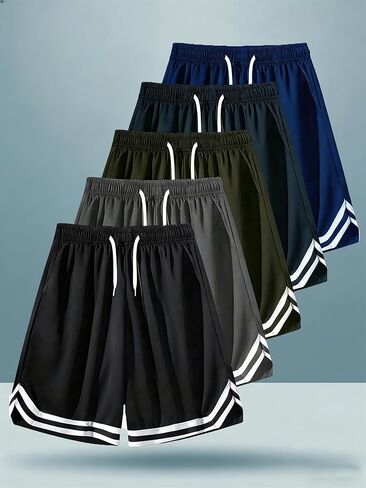 2-Pack Men's Casual Shorts, Basketball & Jogging Shorts for Daily Wear, Machine Washable, Streetwear Style Quick-Drying in Saudi Arabia