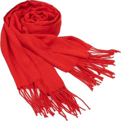 Winter Scarf for Women Warm Solid Color Soft Scarves Pashmina Shawl Wraps in Kuwait