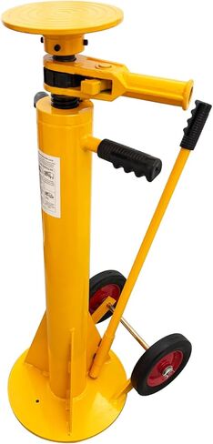 Standard Duty Trailer Stabilizing Jack Stand with 2 Movable Casters for Truck Maintenance Container Support 1000-1300mm Height 18000kg Lifting Capacity in Kuwait