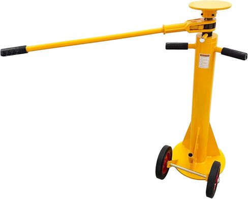 Standard Duty Trailer Stabilizing Jack Stand with 2 Movable Casters for Truck Maintenance Container Support 1000-1300mm Height 18000kg Lifting Capacity in Kuwait