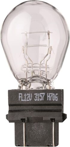 فلوسر المتوهج 3157 T25 27/7W 93157 أبيض دافئ عكسي احتياطي بدوره إشارة وقوف السيارات الذيل الفرامل إيقاف DRL استبدال لمبات الإضاءة (حزمة من 2) صنع في ألمانيا in Kuwait