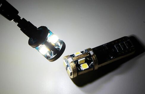 مصابيح بديلة iJDMTOY 10-SMD-5630 2825 W5W T10 Canbus خالية من الأخطاء متوافقة مع مصابيح وقوف السيارات Audi BMW Mercedes Porsche، أضواء لوحة الترخيص، أبيض زينون in Kuwait