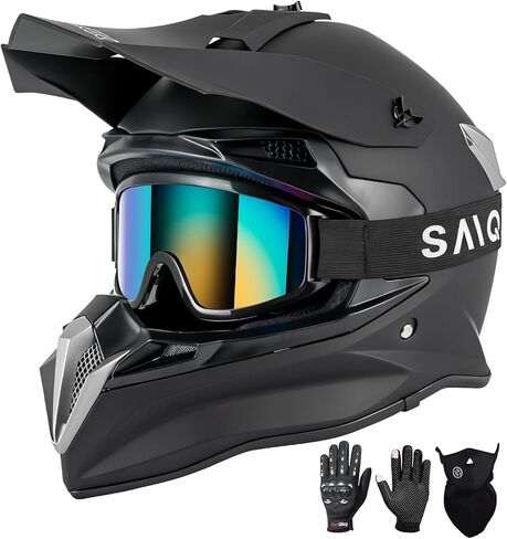 خوذة SPARK ATV & Dirt Bike للبالغين - خوذة موتوكروس معتمدة من DOT مع إطلاق سريع، تصميم خفيف الوزن للطرق الوعرة لركوب الدراجات النارية والممرات in Kuwait