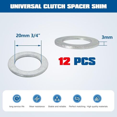 12Pcs Universal Clutch Spacer Shim Washer 3/4 inch Shaft for Non-hemi Predator 212cc 196cc 6.5hp 5.5hp GX160 GX200 Engine by YTXXDEUS in Saudi Arabia