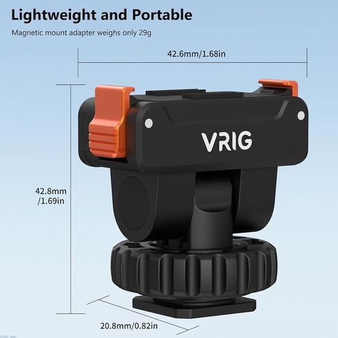 UURIG BH-04 حامل كاميرا مغناطيسي لـ GoPro، حامل كاميرا مغناطيسي قوي للسيارة معدني شديد التحمل مع رأس كروي يدور 360 درجة لجسم السيارة، متوافق مع GoPro Hero 9 أسود 8/7/6/5، إلخ in Kuwait