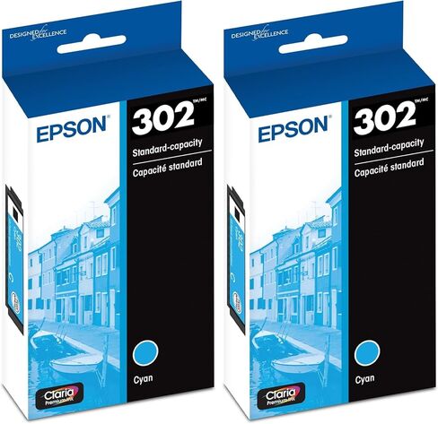 Epson 302 Claria Premium Ink High Capacity Black & Standard Color Cartridge Combo Pack (T302XL-BCS) Works with Expression XP-6000 XP-6100 in Kuwait