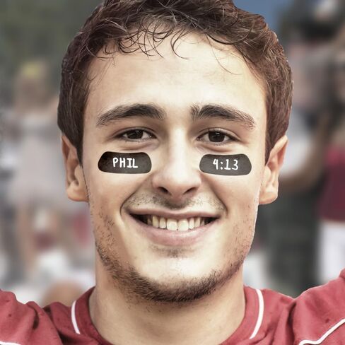 EyeBlack Romans 1:16 الإيمان بلا خجل تحت العين ملصق أسود | أعلن بجرأة عن يسوع، التوعية الكنسية، الإرساليات الإنجيلية، مهرجانات التسبيح - أبيض وأسود وجريء | 12 زوجًا/24 شريطًا in Kuwait