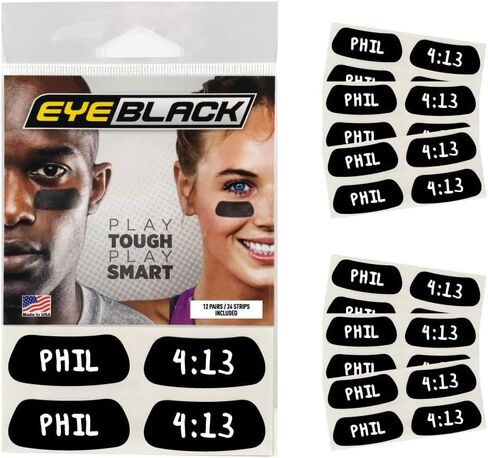 EyeBlack Romans 1:16 الإيمان بلا خجل تحت العين ملصق أسود | أعلن بجرأة عن يسوع، التوعية الكنسية، الإرساليات الإنجيلية، مهرجانات التسبيح - أبيض وأسود وجريء | 12 زوجًا/24 شريطًا in Kuwait