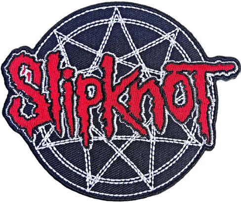 Men's Slipknot Red Logo Over Nonogram Embroidered Patch Red in Saudi Arabia
