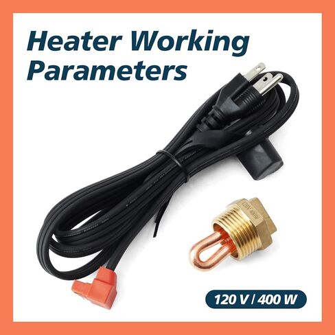 AR87167 Engine Block Coolant Heater Kit Compatible with John Deere 1025R 110 2210 2305 4210 445 X495 XUV for Gator 850D 855D 855M 865E Tractor, w/AR8767 Heater Element & AR87168 Cord in Saudi Arabia