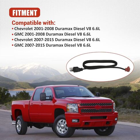 3100130 Engine Block Heater Compatible with Chevrolet and GMC 2001-2008 V8 6.6L, Duramax Diesel 2007-2015 V8 6.6L, 40mm Diameter, 120V 1000W in Kuwait