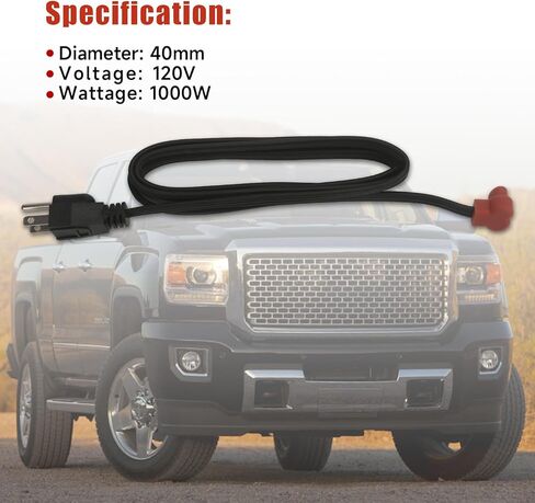 3100130 Engine Block Heater Compatible with Chevrolet and GMC 2001-2008 V8 6.6L, Duramax Diesel 2007-2015 V8 6.6L, 40mm Diameter, 120V 1000W in Kuwait