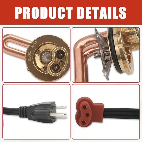 3100130 Engine Block Heater Compatible with Chevrolet and GMC 2001-2008 V8 6.6L, Duramax Diesel 2007-2015 V8 6.6L, 40mm Diameter, 120V 1000W in Kuwait