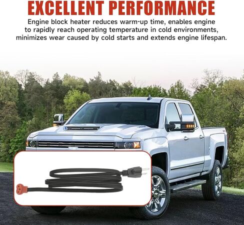 3100130 Engine Block Heater Compatible with Chevrolet and GMC 2001-2008 V8 6.6L, Duramax Diesel 2007-2015 V8 6.6L, 40mm Diameter, 120V 1000W in Kuwait