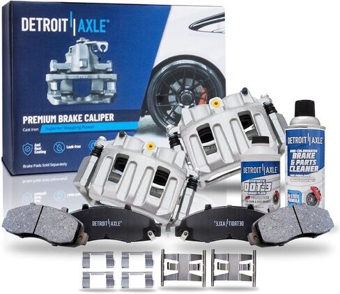 Detroit Axle - Front Brake Kit for 1999-2003 Ford F-150, 2002 Lincoln Blackwood, 2000 2001 Disc Brake Calipers Ceramic Brakes Pads w/Hardware Replacement in Saudi Arabia