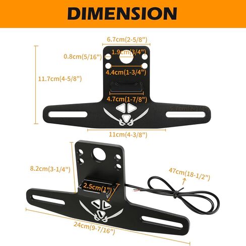 حامل لوحة ترخيص DREAMIZER UTV مع إطار لوحة ترخيص من الألومنيوم بإضاءة LED لمركبة ATV SxS وعربة الجولف والشاحنة وقارب مقطورة الثلج متوافق مع Polaris RZR Can-Am Maverick X3 Ranger in Kuwait
