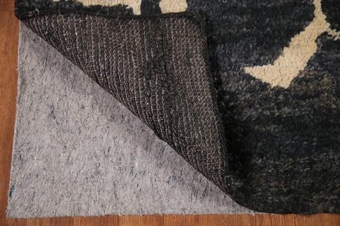 Rug Source Modern Collection 6x10 Abstract Area Rug, Hand Knotted Black Nature Print Rug, Oriental Jute Carpet for Bedroom, Living Room, Dining Room in Kuwait