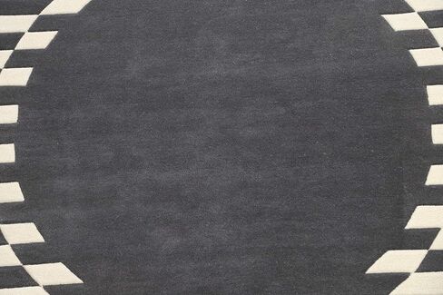 Rug Source Modern Collection 5x8 Modern Area Rug, Hand Tufted Greys & Charcoal Geometric Rug, Oriental 100% Wool Carpet for Bedroom, Living Room, Dining Room in Kuwait