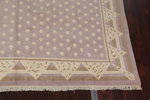 Rug Source Modern Collection Large Rugs (Palace Sized) Nepalese Area Rug, Hand Knotted Purples Transitional Rug, Oriental 100% Wool Carpet for Bedroom, Living Room, Dining Room in Kuwait