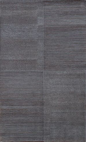 Rug Source Modern Collection 5x8 Nepalese Area Rug, Hand Knotted Black Contemporary Rug, Oriental 100% Wool Carpet for Bedroom, Living Room, Dining Room in Kuwait