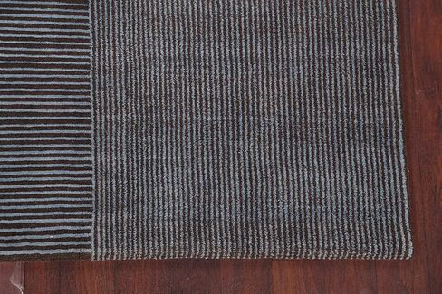 Rug Source Modern Collection 5x8 Nepalese Area Rug, Hand Knotted Black Contemporary Rug, Oriental 100% Wool Carpet for Bedroom, Living Room, Dining Room in Kuwait