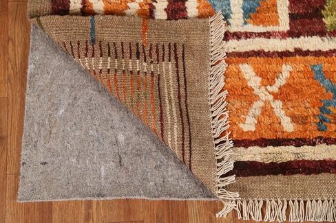 سجادة منطقة Rug Source Modern Collection مقاس 7x10، سجادة قبلية حمراء معقودة يدويًا، سجادة صوف شرقية 100% لغرفة النوم، وغرفة المعيشة، وغرفة الطعام in Kuwait