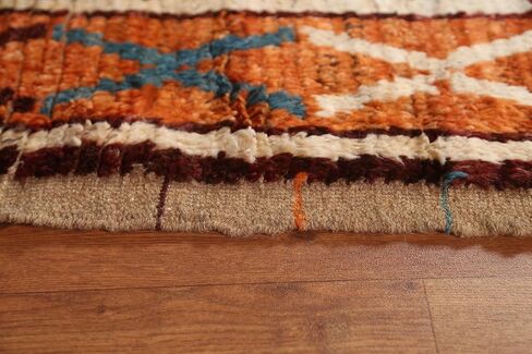 سجادة منطقة Rug Source Modern Collection مقاس 7x10، سجادة قبلية حمراء معقودة يدويًا، سجادة صوف شرقية 100% لغرفة النوم، وغرفة المعيشة، وغرفة الطعام in Kuwait