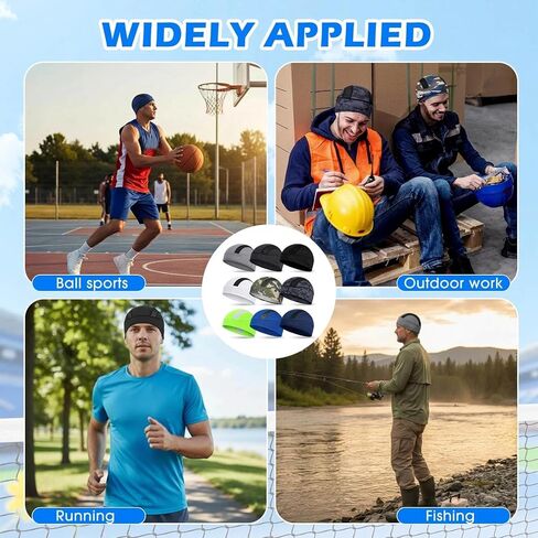 9 Pack Unisex Breathable Mesh Skull Cap, Lightweight Quick Dry Helmet Liner Beanie for Running, Cycling in Saudi Arabia