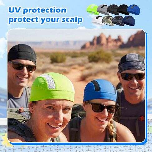 9 Pack Unisex Breathable Mesh Skull Cap, Lightweight Quick Dry Helmet Liner Beanie for Running, Cycling in Saudi Arabia
