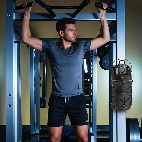 Magnetic Gym Bag for Men and Women, Sling Bottle with Magnetic Attachment, Water Bottle Holder, Gym Pouch, Crossbody Bag for Travel, Work, Sports, Fitness in Saudi Arabia