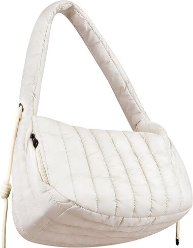 Puffy Tote Bag，Gym for Everyday Bag，Lightweight Pleated Laptop Shoulder Bag，Boho Trendy Bag for Teen and Adult | Lightweight and Soft in Saudi Arabia