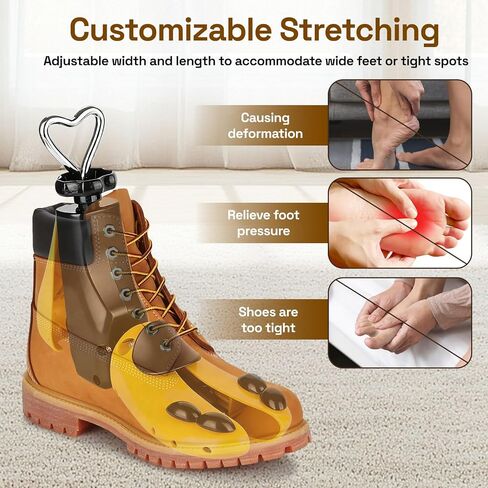 1 Pack Shoe Stretcher Women Men Boot Stretcher Boot Stretcher for Cowboy Boots, Adjustable Wide Feet, Size Women’s (9.5-14) & Men’s (7.5-13) in Saudi Arabia